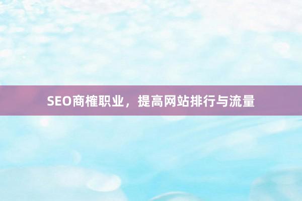 SEO商榷职业，提高网站排行与流量